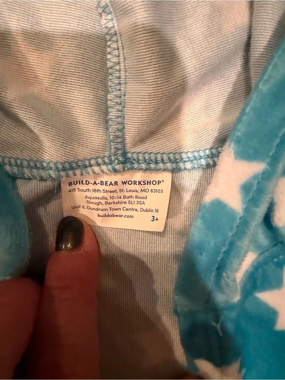 Build a bear Blue Star Unicorn Hooded Robe and Halloween dress